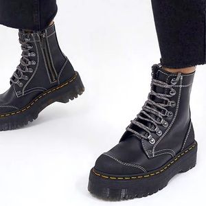 platform slip on doc martens